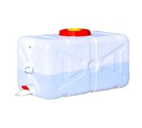 LJBD Tanica per Acqua con Rubinetto, Portatile Serbatoio Acqua Plastica Contenitore per Acqua Tappo Avvitabile per Viaggi Picni Campeggio Auto Emergenza(Size:200L,Color:Bianco)