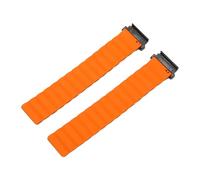 LJCM Cinturino per Orologio Sportivo, Cinturino Magnetico Flessibile da 20 Mm per Esercizi di Fitness (Nero Arancione)