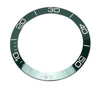 LJCM Inserto per Lunetta dell'orologio, Anello per Lunetta dell'orologio Elegante Figura Trasparente per il Negozio di Orologi da 38,6 Mm (Carattere bianco retro verde)