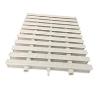 LJCSSD Griglia di Giunzione per Piscina, griglia di Scarico Doccia, griglia di fognatura, Striscia di Copertura per griglia di attività splicabile White-25x100CM/5pcs