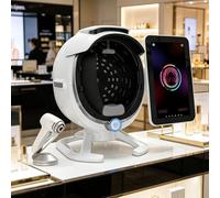 LJCSSD Macchina Professionale per l'analisi della Pelle, Scanner facciale a 8 spettri con Touchscreen da 15,6"/21,5" per Spa/saloni, rileva pori, Rughe e pigmentazione 15.6in