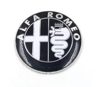 LJCXZS Auto Stemmi Logo Decorazioni per Alfa Romeo 159 Sportwagon,Metallo Stemma Logo Cofano Anteriore e Posteriore Distintivo Sticker Autoadesive Decorazioni Accessori Interior,Black And White