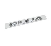 LJCXZS Lettere Stemma per Alfa Romeo Giulia 2022 2023 2024 2025,Lettere Adesivo Emblema Logo Bagagliaio Posteriore Ricambio Distintivo ABS Accessori Decorazione Styling Auto,Silver