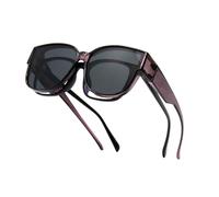 LJCZKA Sovraocchiali da Sole Polarizzati Grandi per Donna Uomo, Lenti da Sole Sovrapponibili Polarizzati Antiriflesso UV400