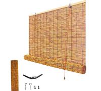 LJDJRHXH Tende Avvolgibili in bambù per Esterni per Finestre da 30-160 cm Oscuranti Romani Traspiranti in bambù, Persiane Anti-UV Come Tende Privacy per Patio E Terrazze, Facile da Installar