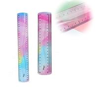 LJFEA 2 Pezzi Set Di Righelli Flessibili Colorati Da 30 cm 20cm In Plastica Righello Infrangibile Morbido Righello Piegabile Righello Righello Metrico Dritto Per La Scuola Aula Bambini E Adulti