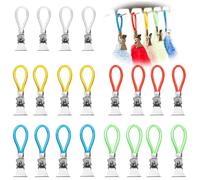 LJFEA 20 clip in metallo per appendere strofinacci cucina, appendi asciugamani cucina, ganci cucina strofinacci, pinze asciugamani mare, clip per teloni, 5 colori