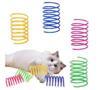 LJFEA 20Pcs Giocattolo a Molla per Gatti, Piume a Spirale in plastica, Giocattolo a Spirale per Gatti, Piume a Spirale Giocattolo, novità Giocattolo per Animali Domestici, Piume a Spirale Colorate