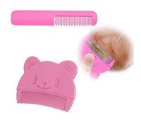 LJFEA 2pcs Pettine per Neonati, Pettine per Bambini, Pettin, Pettine di Cura Quotidiana(Rosa)