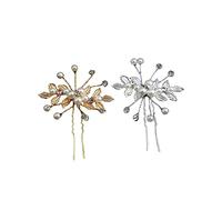 LJFEA 2Pcs Sposa Forcine Capelli Accessori, Pezzi Forcine per Capelli per Matrimonio, Accessori per lo Styling dei Capelli da Sposa, Forcine a Forma di U, Nuziale Copricapo per Donne e Ragazze
