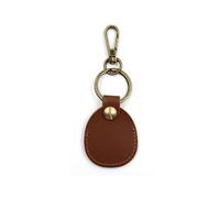 LJFEA Airtags Portachiavi in Pelle, Porta Air Tag per GSP, Apple, Chiavi Zaini e Animale, Custodia Anti-graffio, Mantiene Forte il Segnale GPS -Marrone