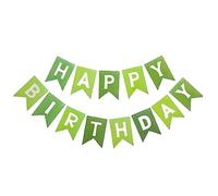 LJFEA “Happy Birthday” Bandiera Verdi | Striscione Buon Compleanno Verde |Festone di Compleanno con Scritta Happy Birthday|Decorazioni di Compleanno (Verde)