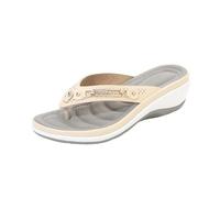 LJFIWY Infradito da donna con supporto dell'arco plantare, pantofole ortopediche senza lacci, larghe, antiscivolo, con fondo spesso, casual, confortevoli, per esterni, spiaggia, estate (beige offerte,