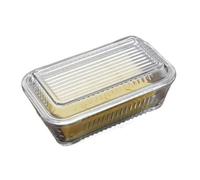 LJHFG63KUYT Latticini Burriera in vetro trasparente, scatola in vetro con coperchio, scatola for burro e formaggio adatta for ristoranti, banchetti in hotel per Conservazione Formaggio