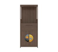 LJHFG63KUYT Meditazione Mobiletto verticale for offerte di ricchezza in stile cinese moderno con Buddha dipinto in lacca per il soggiorno(Bruin)