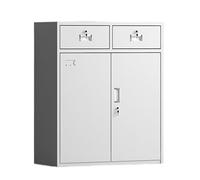 LJHFG63KUYT Organizer Armadietti for ufficio in acciaio Armadietti for archivio con serrature Armadietto corto Armadietti portaoggetti con doppio cassetto e doppia anta Documenti