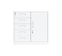 LJHFG63KUYT Organizer Armadietto dati for archivio da 1,2 mm Cassetto del soggiorno Organizzatore di stoccaggio Armadietto for ufficio Piccolo armadietto con serratura Documenti(Bianco)