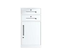 LJHFG63KUYT Organizer Armadietto for ufficio in acciaio ispessito Armadietto for ufficio con altezza 85 cm Cassetto for schedario domestico di grande capacità Documenti(Bianco)