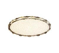 LJHFG63KUYT Plafoniere Lampada da soffitto a led in cristallo camera letto semplice e moderna atmosfera domestica lampada a rotonda, illuminazione a tre colori(38CM)