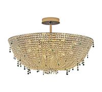 LJHFG63KUYT Plafoniere Lampada da soffitto in cristallo moderna ristorante camera in calda e romantica con sorgente luminosa a tre colori(50cm)