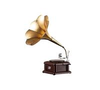 LJHFG63KUYT Statua Vinyl Record Player Ornament Retro Wrought Iron