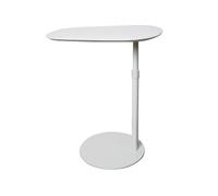 LJHFG63KUYT Tavolini Adjustable Bedside Table Tea Sofa Side Mobile Study Standing Pneumatic Lift Fine del divano(Bianco)