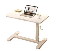 LJHFG63KUYT Tavolini Bed Desk Laptop Adjustable Sofa Side Table Folding Fine del divano(Bianco)