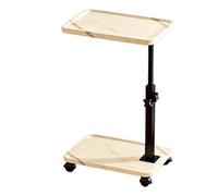 LJHFG63KUYT Tavolini Roller Storage Rack Adjustable Table Mobile Small Coffee Fine del divano(White stone pattern color)