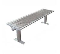 LJHFG63KUYT Terrazzo Panchina da parco for esterni, sedia da esterno senza schienale interamente in acciaio, adatta for giardini, cortili, prati, cortili Mobili da Esterni(Piccolo)