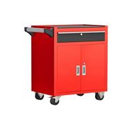 LJHFG63KUYT Vuoto Armadio portautensili mobile for carichi pesanti - Carrello portautensili industriale in acciaio con ruote e 1 cassetto for officina e riparazione Multifunzione(Red)