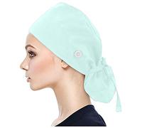 LJHH Turbante Donna Berretto di Cotone Berretto Chirurgico in Cotone con Fascia Regolabile Cappello Medico con Stampa Coda di Cavallo per Cuffietta Chirurgica Cuffia Infermiera Bandana Chirurgiche