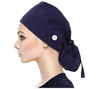 LJHH Turbante Donna Berretto di Cotone Berretto Chirurgico in Cotone con Fascia Regolabile Cappello Medico con Stampa Coda di Cavallo per Cuffietta Chirurgica Cuffia Infermiera Bandana Chirurgiche