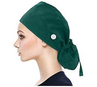 LJHH Turbante Donna Berretto di Cotone Berretto Chirurgico in Cotone con Fascia Regolabile Cappello Medico con Stampa Coda di Cavallo per Cuffietta Chirurgica Cuffia Infermiera Bandana Chirurgiche