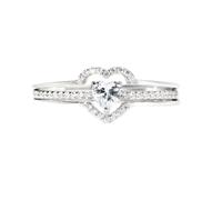 ljhjdkxf Anello a forma di cuore I Choose Me in argento 925, anello impilabile a forma di cuore per l'amore per se stessi e l'amore eterno, regalo di gioielli ispiratori per donne e figlie (1 PCS,7)