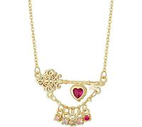 ljhjdkxf Collana Chiave del Cuore da donna, ciondolo a forma di chiave a forma di cuore in acciaio inossidabile con catena regolabile, regalo personalizzato per fidanzate e migliori amiche (Gold)