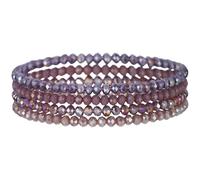 ljhnba Braccialetti con perline vibranti Disegni multistrato estensibili Accessorio gioielli tendenza per donne alla Bracciale in pietra colorata