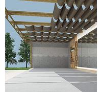 LJIANW Vela Ombreggiante Tenda da Sole, Retrattile Wave Shade Sails Tenda A Rullo Scorrevole con Kit di Montaggio Facile da Installare for Copertura Pergola Casa di Vetro, A Forma di U Taglia