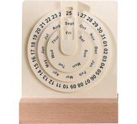 LJISEHG Calendario perpetuo circolare rustico - Design rotante for la camera dei bambini, la biblioteca, la sala da pranzo, il soggiorno e la cucina