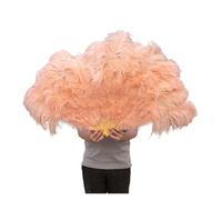 LJISEHG Grande ventaglio Pieghevole con Piume da 100 cm, Elegante ventaglio di Piume for la Danza sul palco, Festival e Decorazioni for la casa(Champagne,1PC)