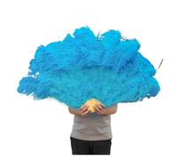 LJISEHG Grande ventaglio Pieghevole con Piume da 100 cm, Elegante ventaglio di Piume for la Danza sul palco, Festival e Decorazioni for la casa(Blue,1PC)