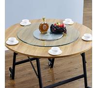 LJISEHG Piatto girevole in vetro Lazy Susan - Grande vassoio silenzioso for cucina e sala da pranzo, spezie, banchetti e feste(80cm/31.5inch)