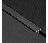 LJISEHG Profilo di transizione for modanatura a T in alluminio - Profilo for porta a T, profili for bordi di pavimenti in laminato, modanatura for porta/pavimento(Black,33mm*0.9m*3 Pieces)