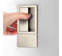 LJISEHG Serratura magnetica for porta ad incasso push-pull silenziosa e senza maniglia - Design invisibile in lega di zinco - Finitura grigio argento(Gray)