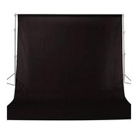 LJISEHG Sfondo fotografico con schermo verde in cotone, resistente alle pieghe e riutilizzabile, facile da appendere, ideale for fotografie, videochiamate e live streaming(Black,3.0 m X 6m)