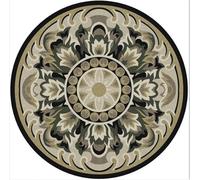 LJISEHG Tappeto rotondo in velluto di cristallo in stile etnico vintage, tappeto persiano sospeso, morbido tappeto decorativo(RoundPersia-9,160 * 160cm)