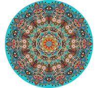 LJISEHG Tappeto rotondo in velluto di cristallo in stile etnico vintage, tappeto persiano sospeso, morbido tappeto decorativo(RoundPersia-1,160 * 160cm)