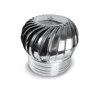 LJISEHG Ventilatore per turbina eolica per tetto esterno, scarico automatico in acciaio inossidabile, ventilatore a vento per la circolazione dell'aria di soffitta, camino e tetto del fienile (250 mm)