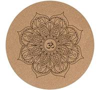 LJJ Tappetino da Yoga Rotondo, Tappeto Palestra Meditation in Gomma per Pilates e Ginnastica, Perfetto per Uomini e Donne 60 x 60 x 0,3 cm