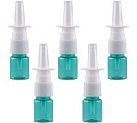 LJJCSFF 5 flaconi spray per naso da 5 ml, ricaricabili, spray nasale, nebulizzatori, mini flaconi spray in plastica verde