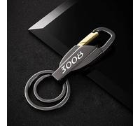 LJJWIW Auto Portachiavi per Peugeot 2008 3008 5008,Porta Chiavi con Logo Stemma,Multifunzione Porta Chiavi,Leggero Resistente Portachiavi,Uomini E Donne Portachiavi Accessori,3008